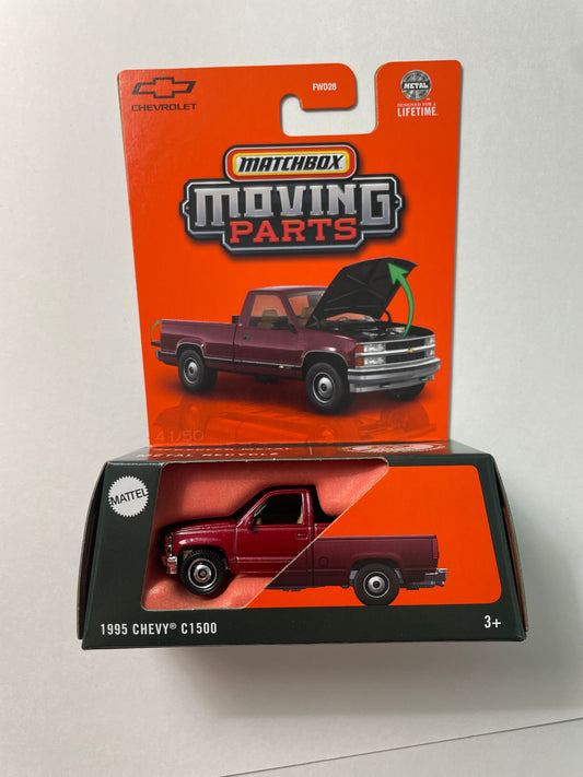 Matchbox 1/64 Moving Parts 1995 Chevy C1500 Red