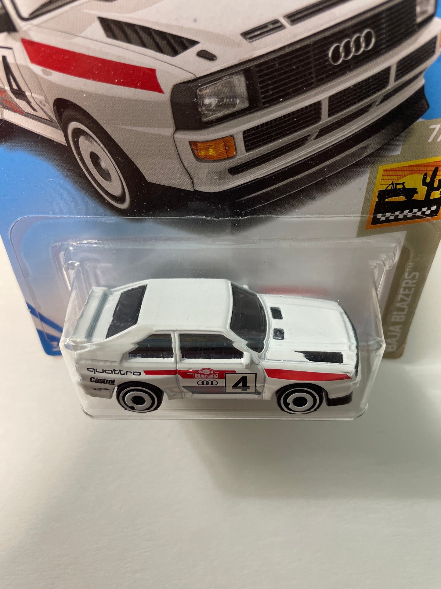 Hot Wheels 1/64 ‘84 Audi Sport Quattro White - Damaged Box
