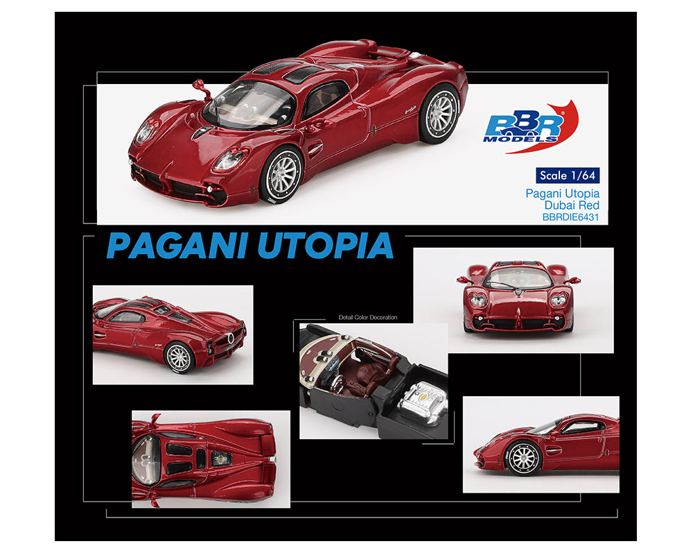 BBR 1/64 Pagani Utopia Dubai Red