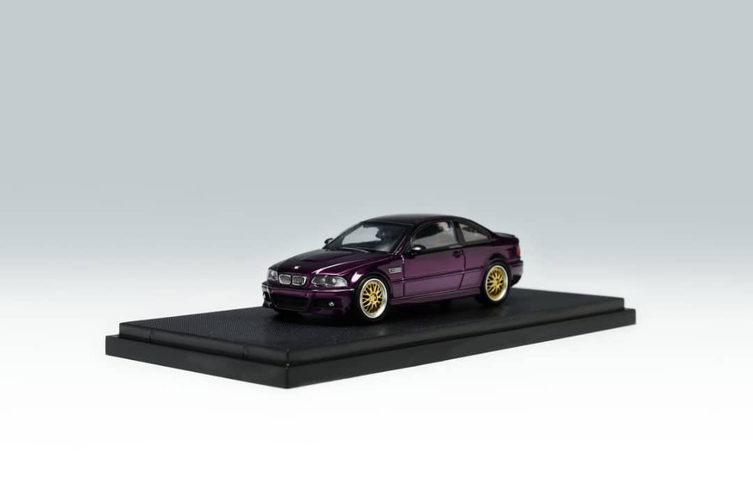 1/64 Stance Hunters BMW E46 M3 Purple w/ Gold Wheels – Flipn Diecast