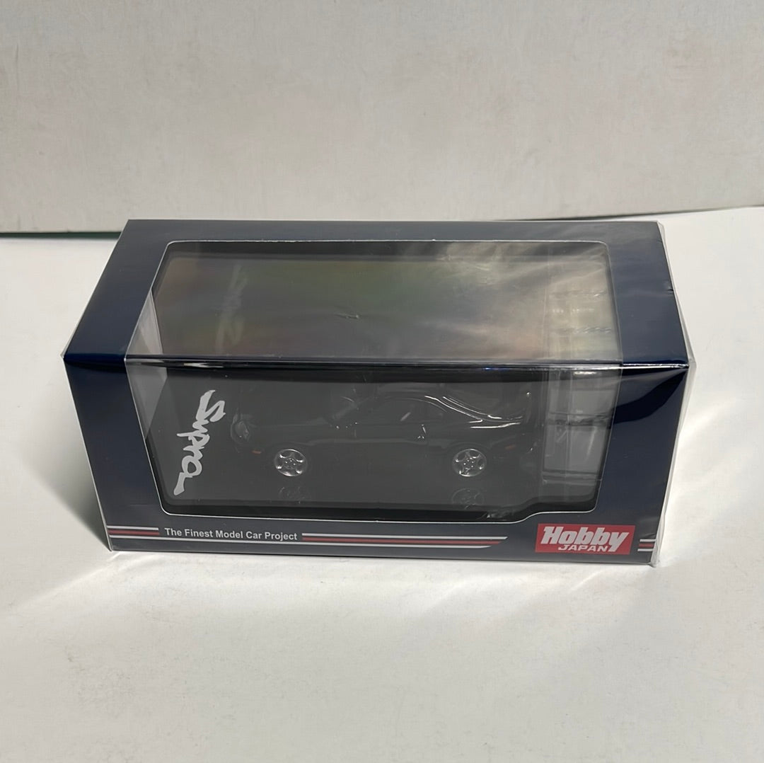 Hobby Japan 1/64 Toyota Supra RZ (A80) w/ Engine Display Model (Black)