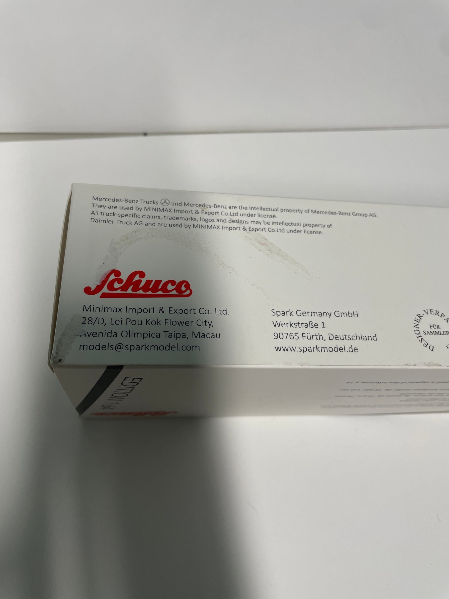 Schuco 1/64 Mercedes-Benz 0317 Martini Porsche White - 452038000 - Damaged Box