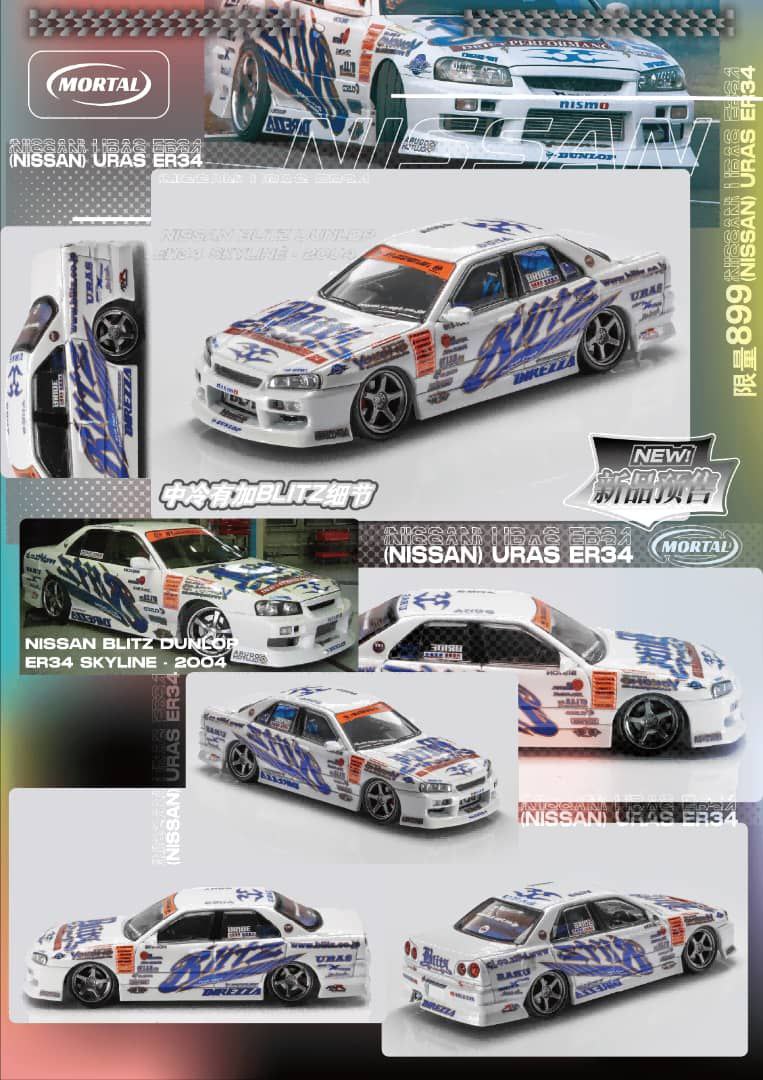 Mortal Model 1/64 Blitz Ken Nomura D1 Nissan Skyline ER34 2004