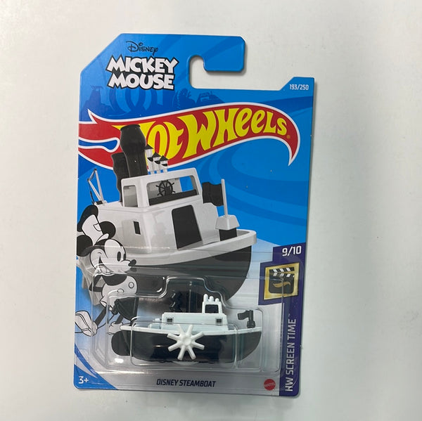 Hot Wheels 1/64 Mickey Mouse Disney Steamboat White & Black