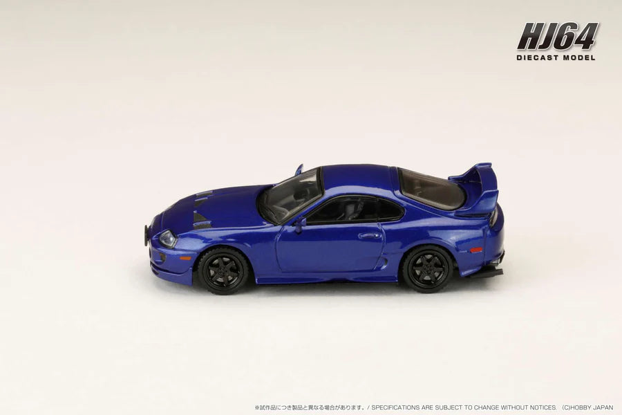 Hobby Japan 1/64 Toyota Supra (JZA80) JDM Customized Version Blue Mica Metallic