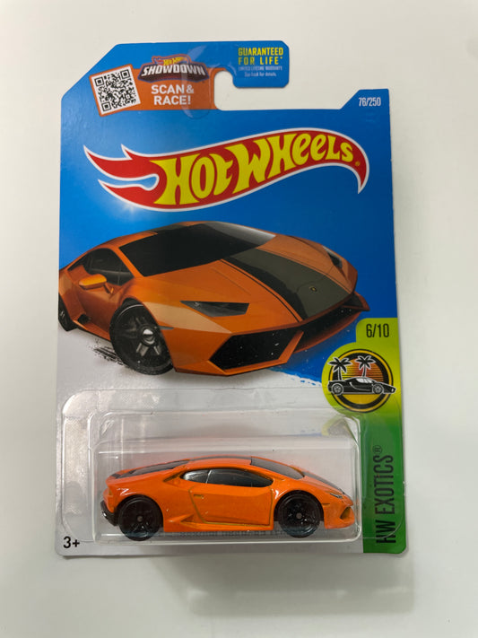 Hot Wheels 1/64 Lamborghini Huracan LP610-4 Orange (U.S Card)