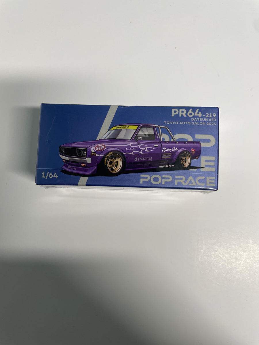 東京オートサロン2025限定 POP RACE 1/64 ダットサン620 Pop Race 1/64 Datsun 620 Tokyo Auto Salon 2025 Purple