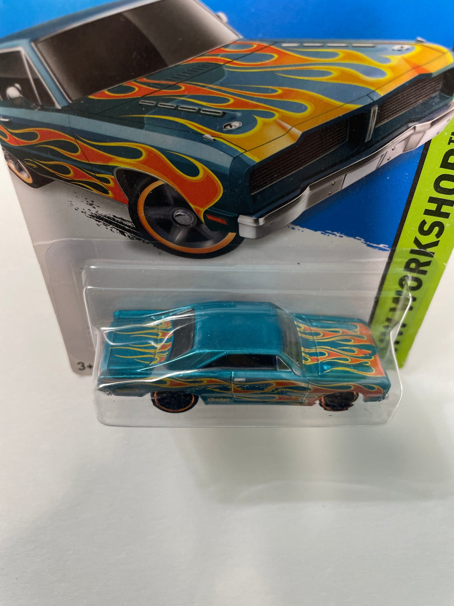 Hot Wheels 1/64 ‘74 Brazilian Dodge Charger Teal - Damaged Box