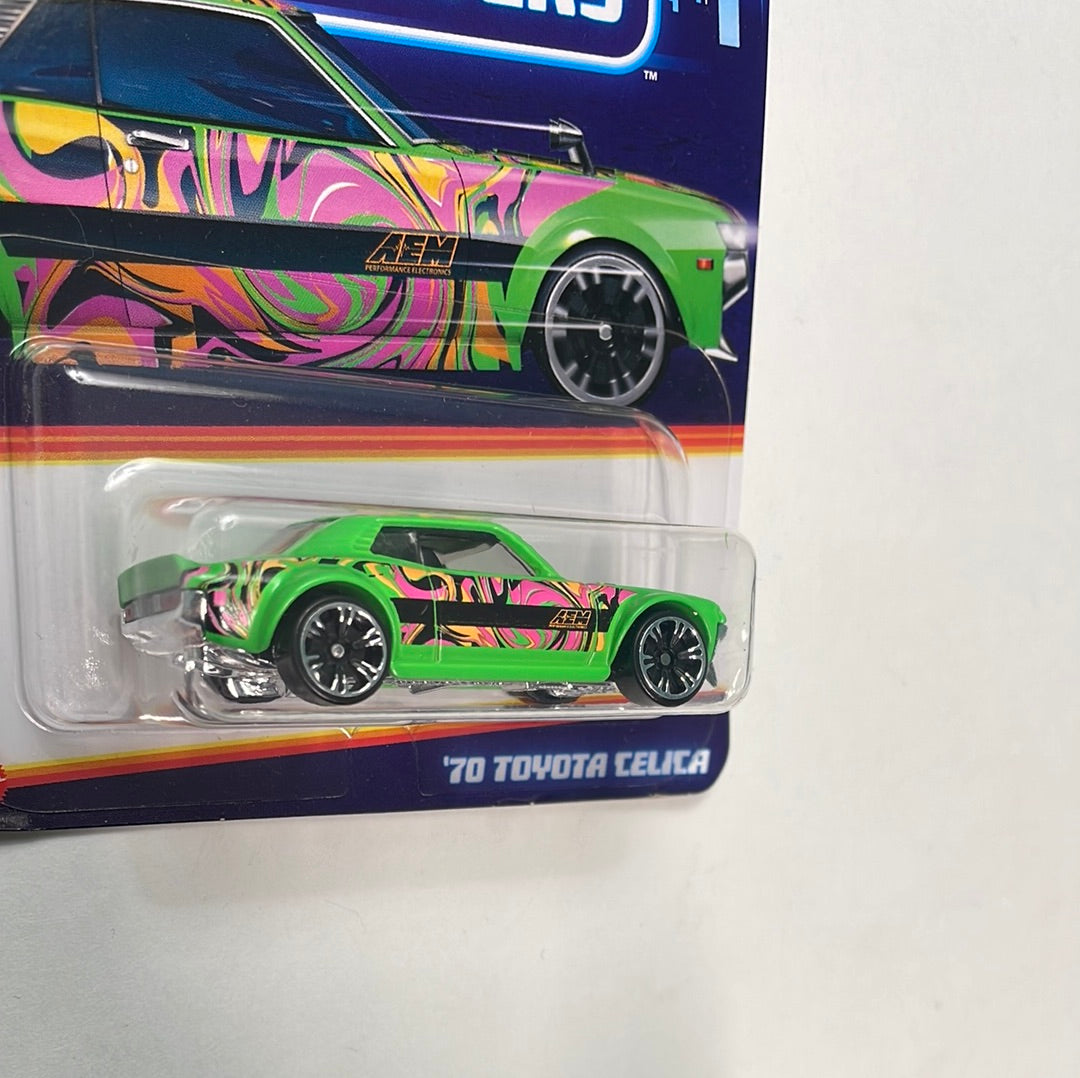 Hot Wheels 1/64 Neon Speeders ‘70 Toyota Celica Green & Pink
