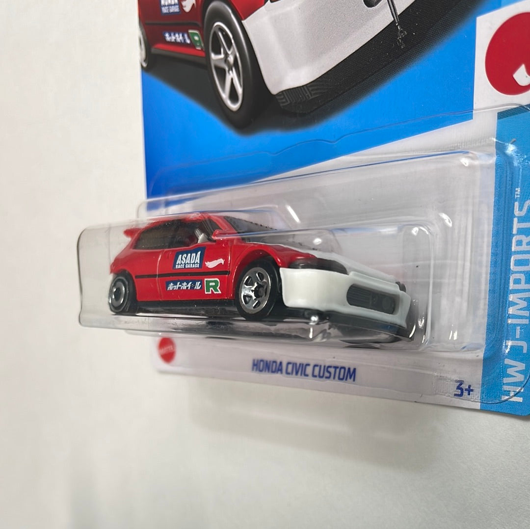 Hot Wheels Honda Civic Custom Red - Damaged Card