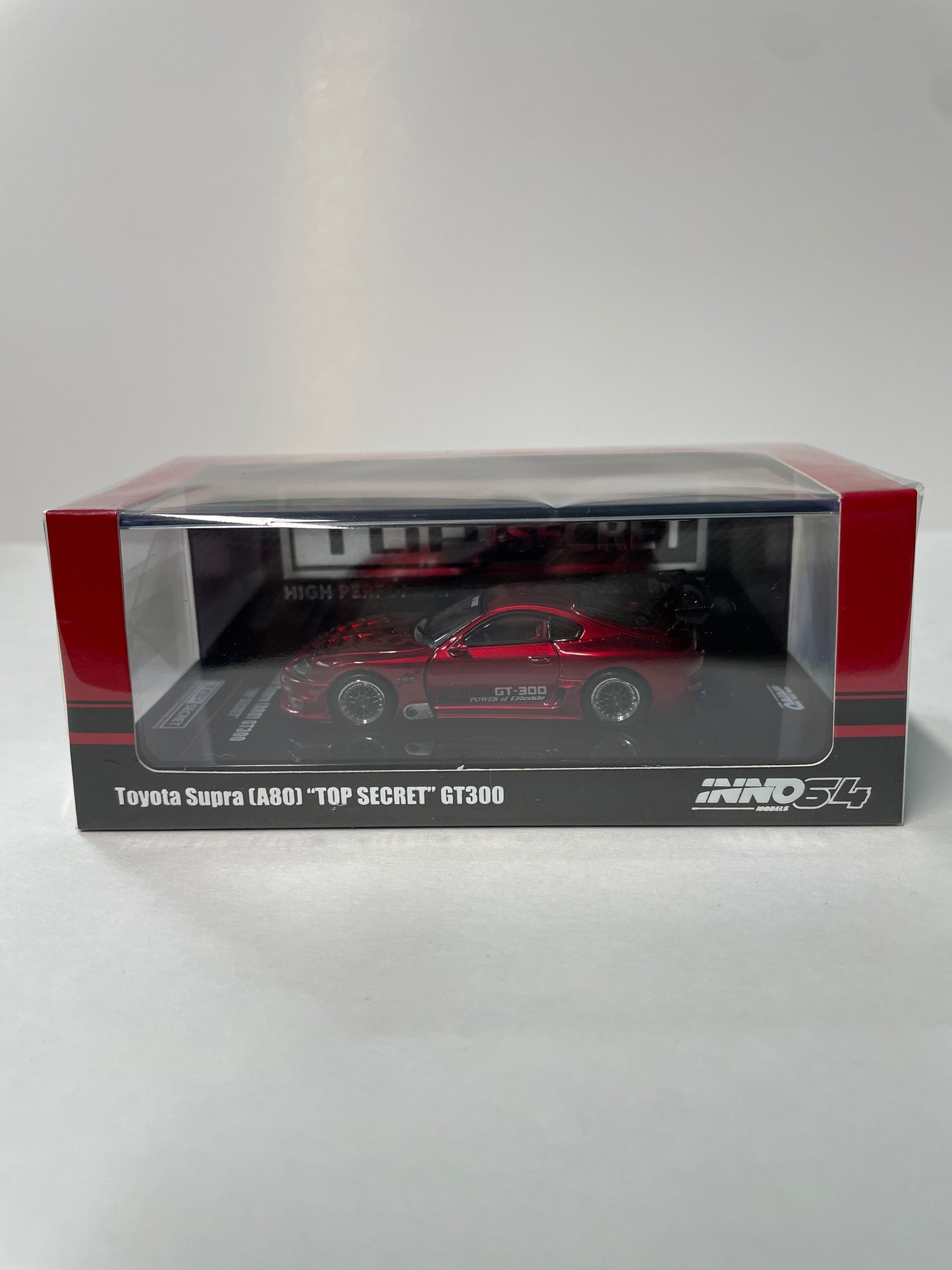 Inno64 1/64 Toyota Supra (A80) Top Secret GT300 Red - IN64- A80TS-RED