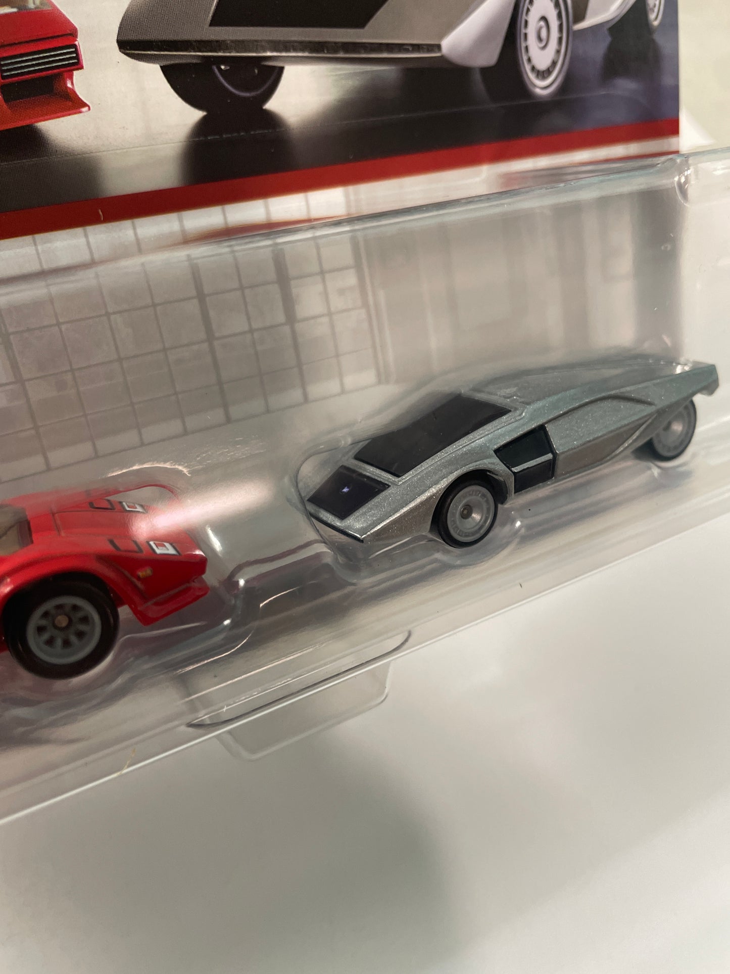 Hot Wheels 1/64 Premium Car Culture 2 Pack Lamborghini Countach LP5000 QV & Lancia Stratos Zero