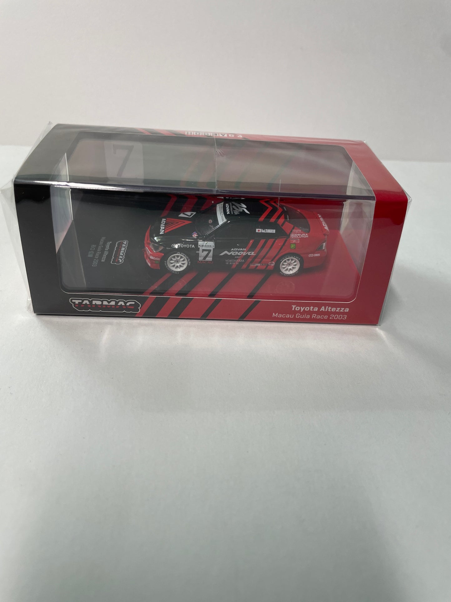 Tarmac Works 1/64 Hobby64 Toyota Altezza Macau Guia Race 2003 #7 - Damaged Box