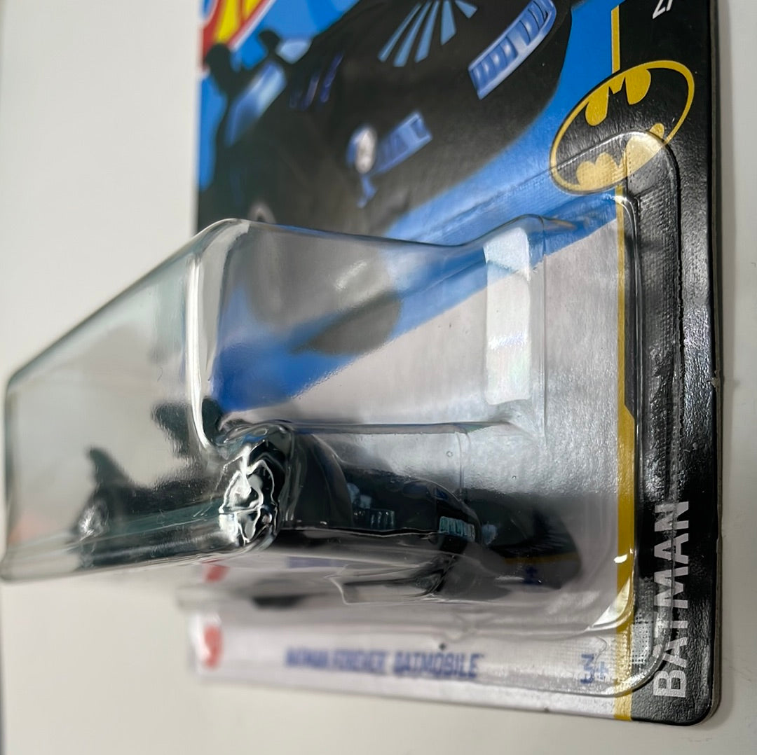 Hot Wheels 1/64 Batman Forever Batmobile  Black - Damaged Card