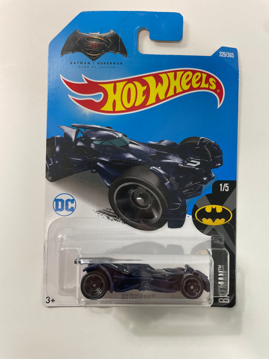 Hot Wheels 1/64 Batman v Superman Batmobile Blue - Damaged Card