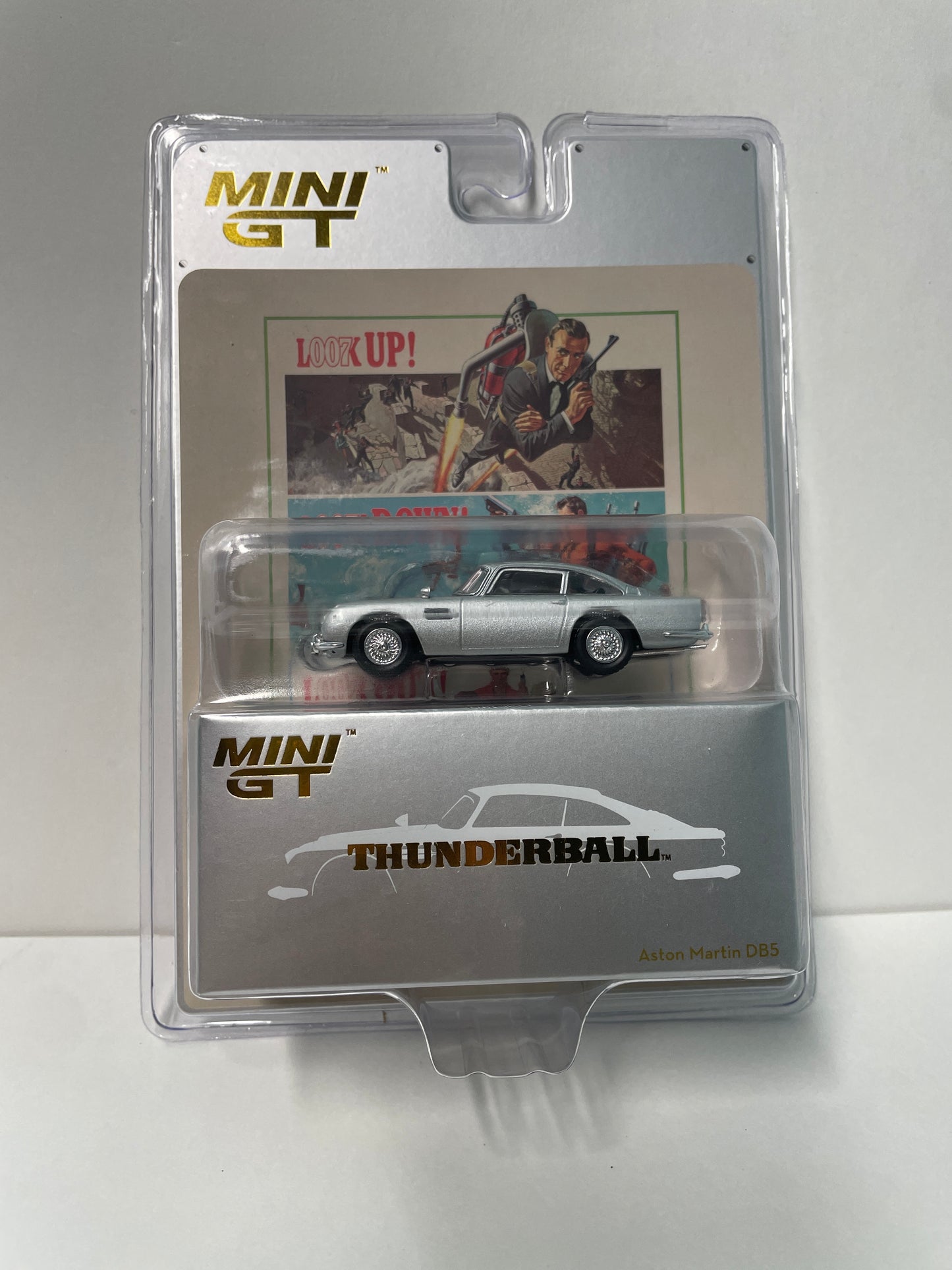 Mini GT 1/64 Aston Martin DB5 “Thunderball” James Bond Silver