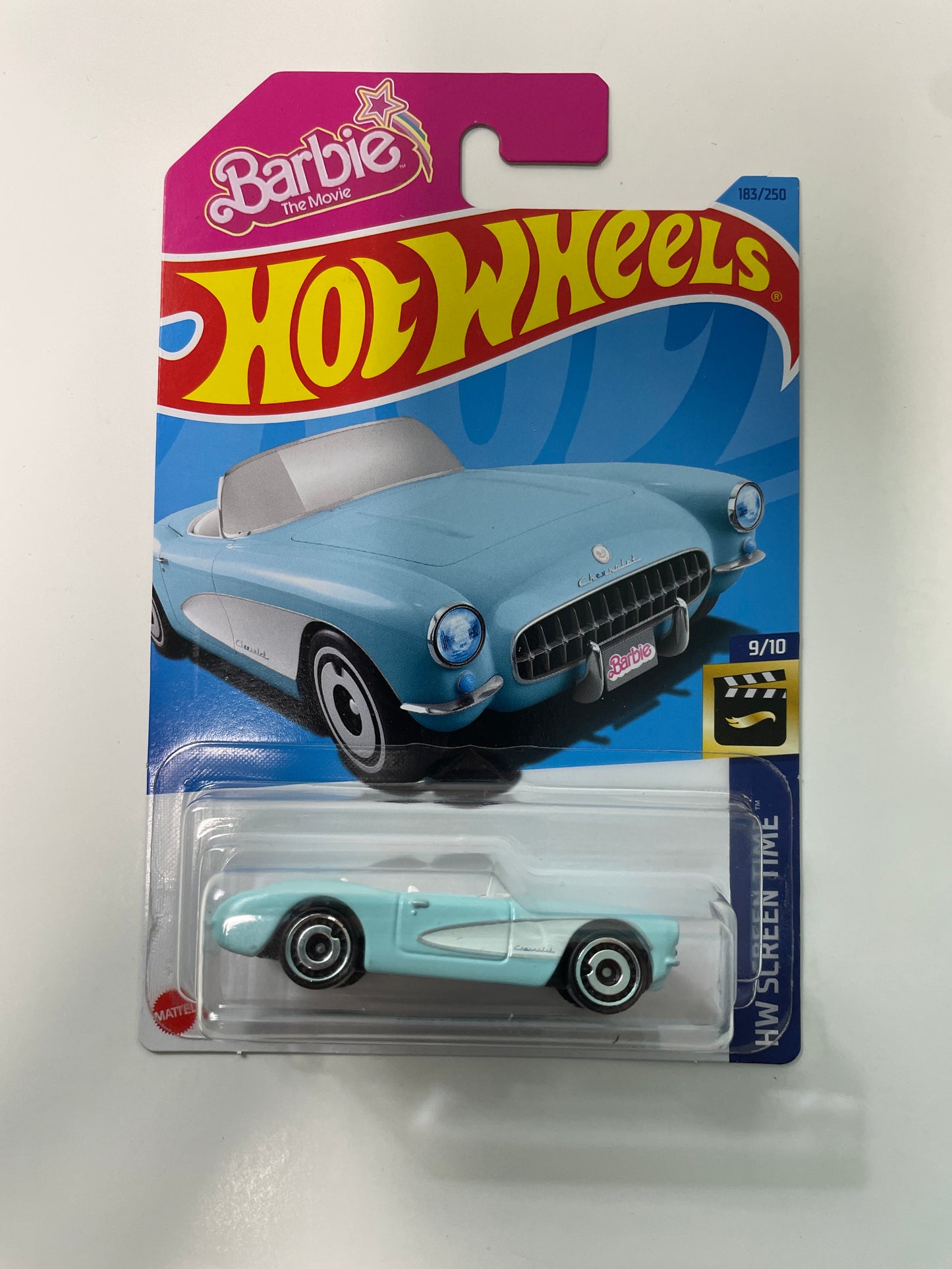 Hot Wheels 1/64 1956 Corvette Blue Barbie