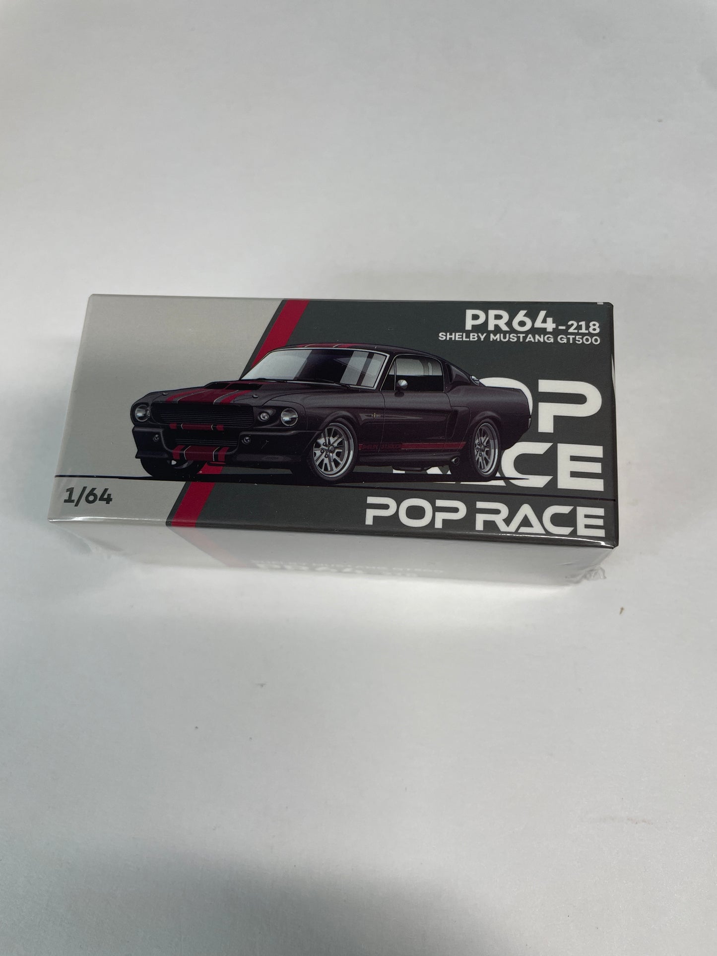 Pop Race 1/64 Ford Shelby Mustang GT500 Dark Chrome - PR64-0218
