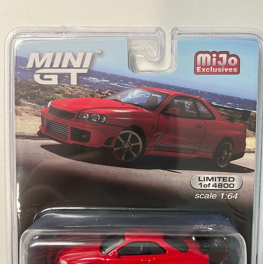 Mini GT 1/64 Nissan Skyline GT-R R34 Tommykaira R-z Red – Mijo Exclusives