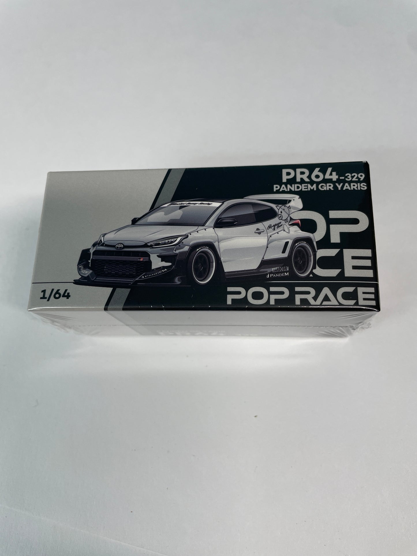 Pop Race 1/64 Hong Kong Toycar Salon 2025 Pandem GR Toyota Yaris Raw Metal - PR64-0329