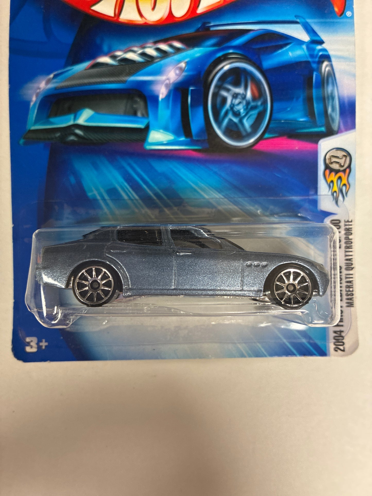 Hot Wheels 1/64 Maserati Quattroporte Blue - Damaged Box