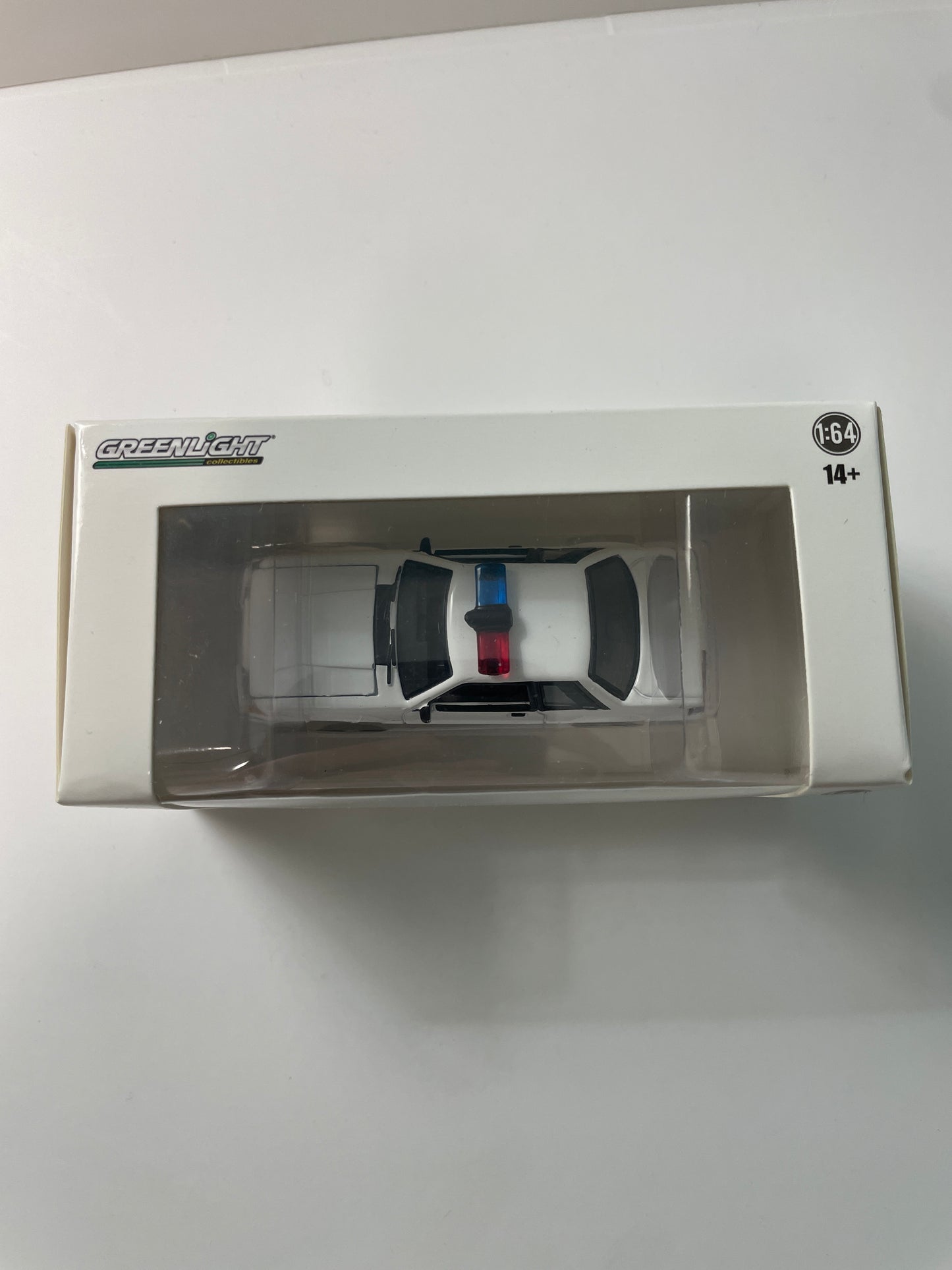 Greenlight 1/64 Hot Pursuit 1987 Ford Mustang SSP Police White