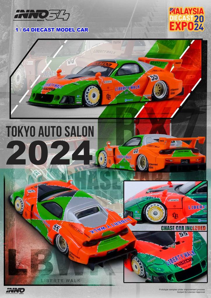 Inno64 1/64 LBWK RX7 FD3Sミニカー 2台セット Inno64 1/64 LBWK Mazda RX-7 FD3S LB-Super Silhouette Orange