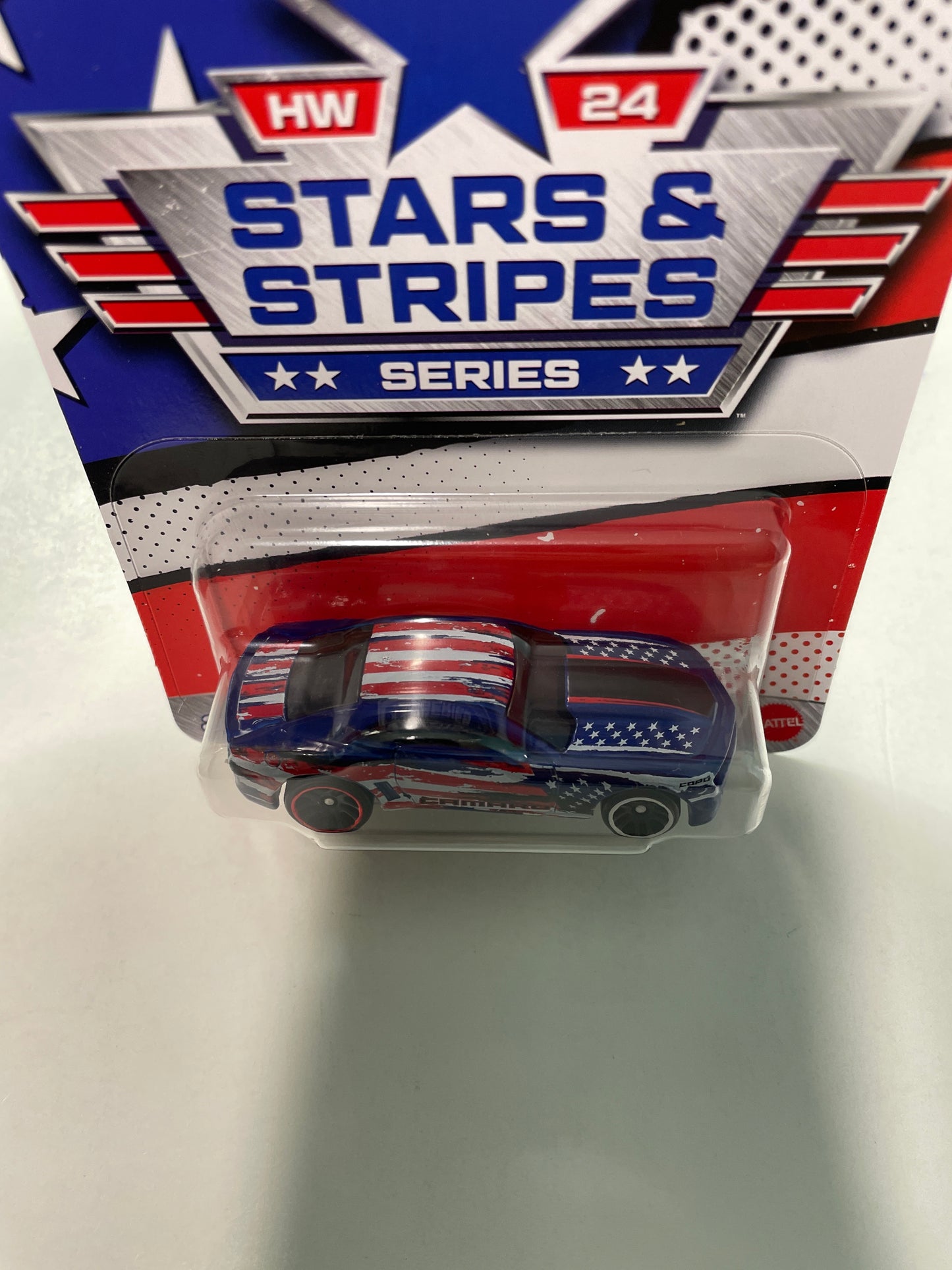 Hot Wheels 1/64 Stars & Stripes Series 2013 Copo Camaro Blue - Damaged Card