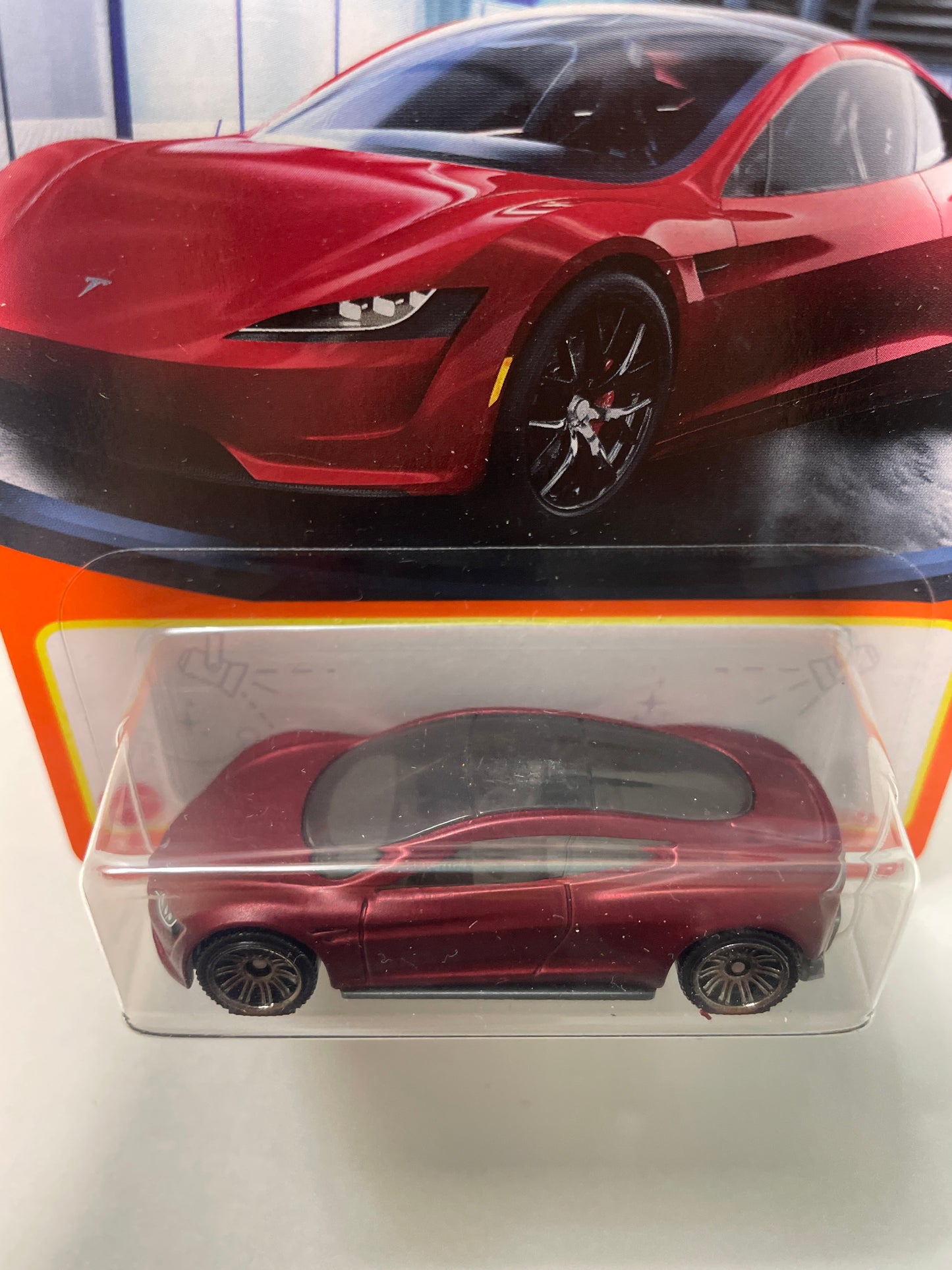 Matchbox 1/64 Tesla Roadster Red