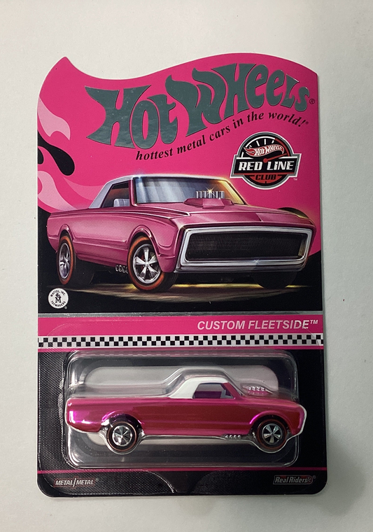 Hot Wheels 1/64 RLC Custom Fleetside Pink & White