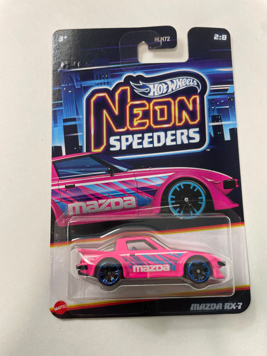Hot Wheels 1/64 Neon Speeders Mazda RX-7 Pink