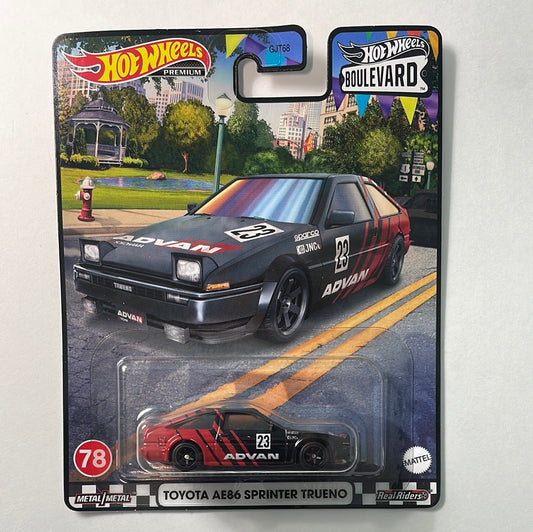 Hot Wheels 1/64 HW Boulevard Toyota AE86 Sprinter Trueno Black