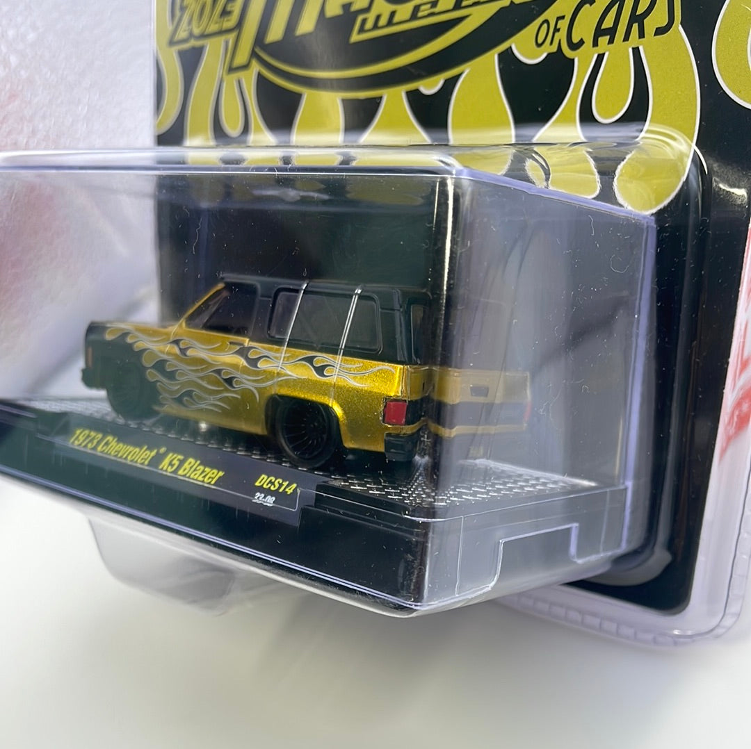 M2 Machines 1/64 2023 Magical Weekend Of Cars 1973 Chevrolet K5 Blazer Black & Gold