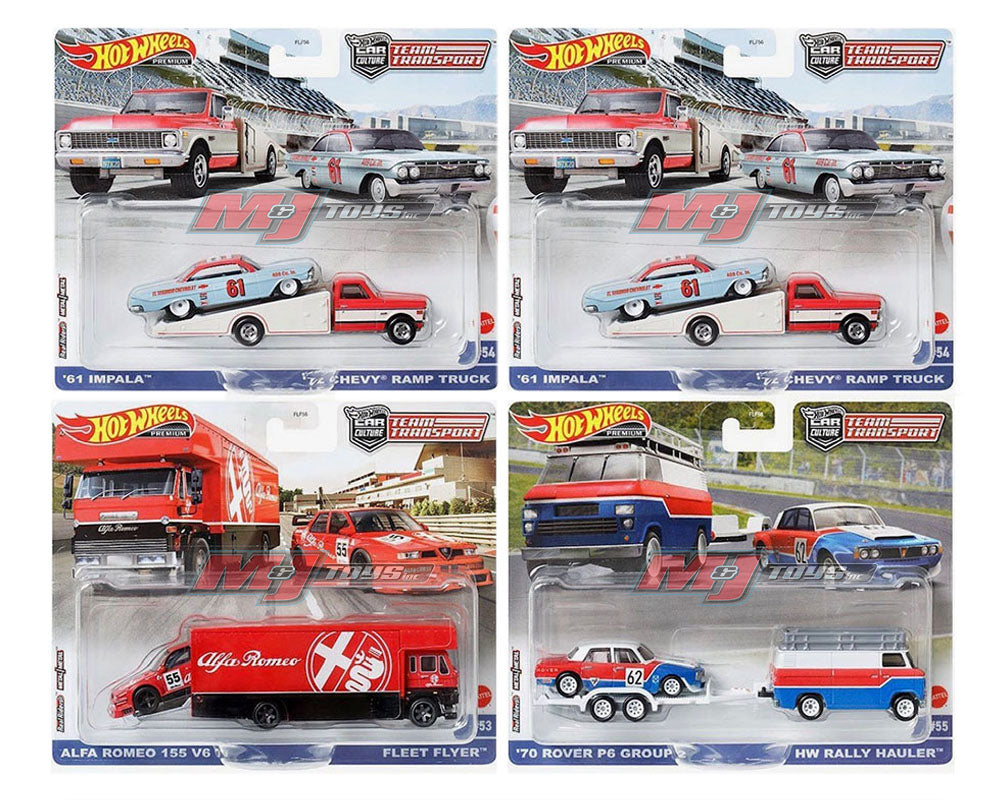 Hot Wheels Team Transport U Case (Set of 4) FLF56-956U