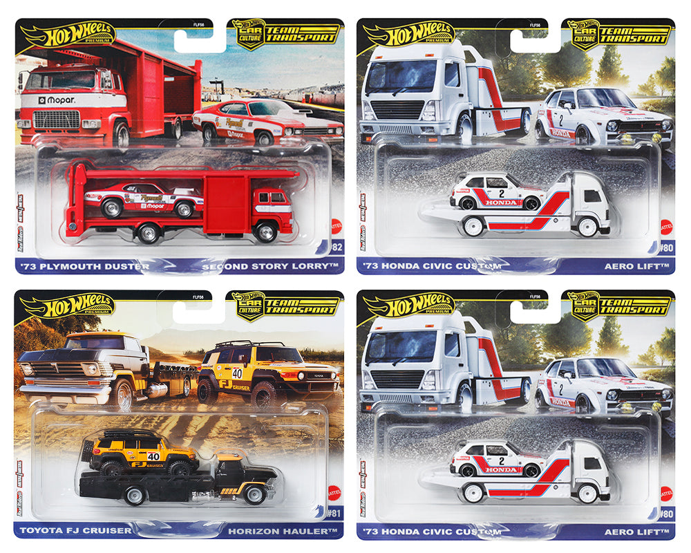 Hot Wheels 1/64 Car Culture Team Transport 2025 G Case FLF56-957G (Set of 4)