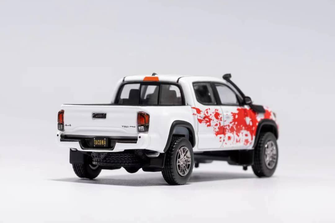 GCD 1/64 Toyota Tacoma TRD Pro Red / White – Flipn Diecast