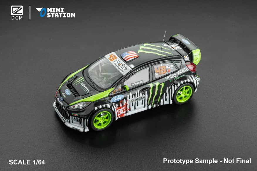 Mini Station 1/64 Ford Fiesta #43 Black w/ Green Rims – Flipn Diecast