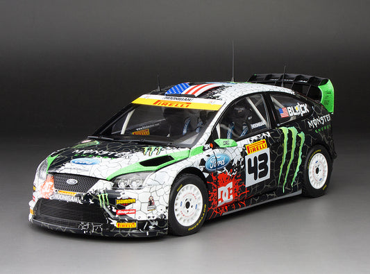 1/18 Sunstar Ford Focus RS WRC #43 Ken Block – 2012 St. Petersburg . Russia Black - Damaged Box