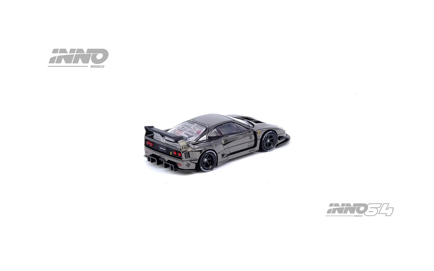 Inno64 1/64 Ferrari Liberty Walk F40 Chrome Black