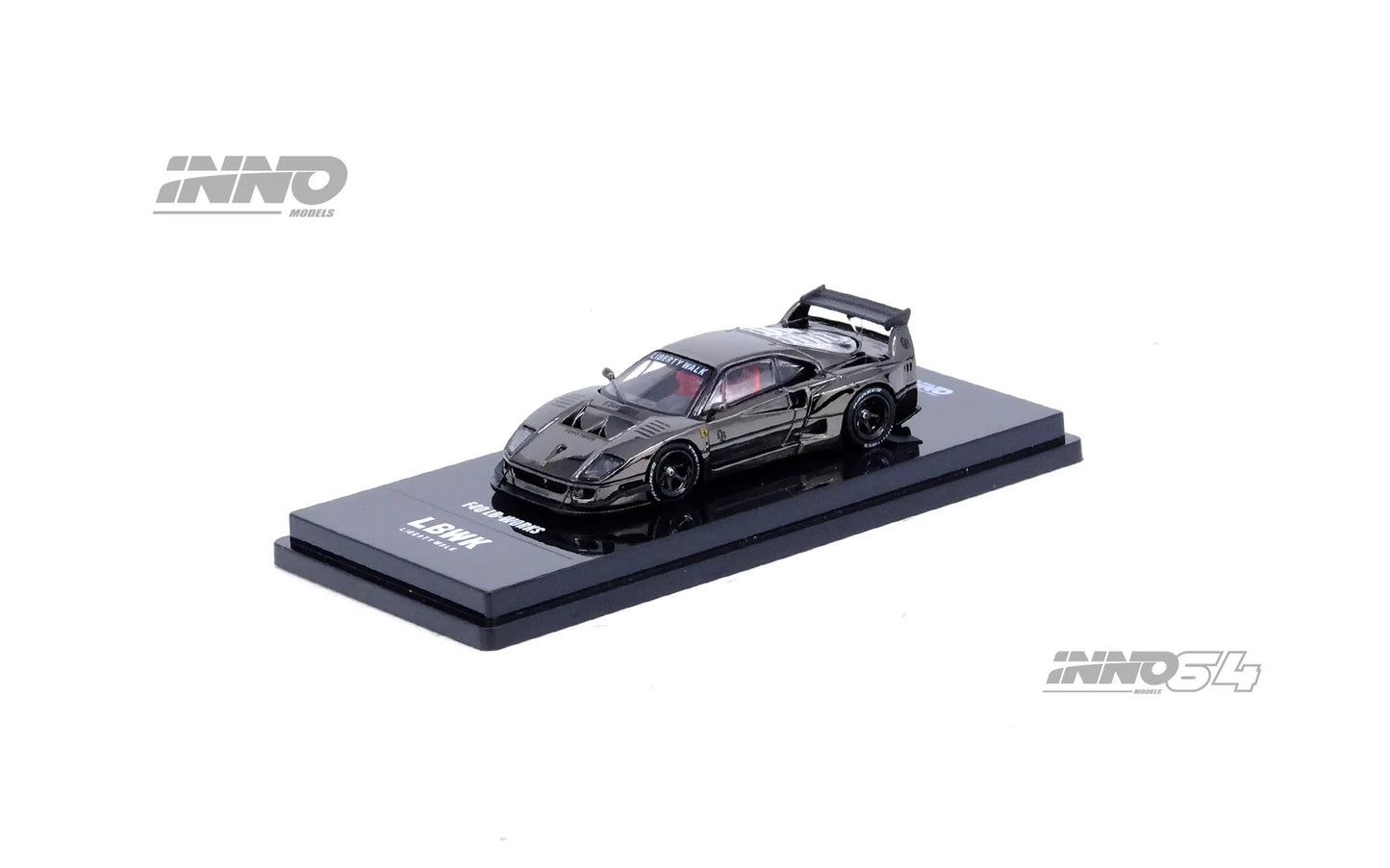 Inno64 1/64 Ferrari Liberty Walk F40 Chrome Black