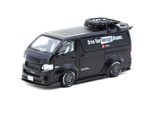 Tarmac Works 1/64 Toyota Hiace Widebody TOYOTA - HOBBY64 Black