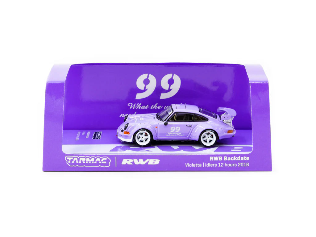 Tarmac Works 1/64 RWB Backdate Violetta idlers 12 hours 2016 - HOBBY64 Purple