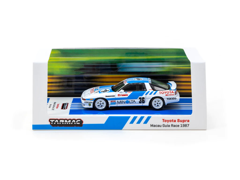 Tarmac Works hobby64 1/64 Toyota Supra Macau Guia Race 1987 #36 White & Blue