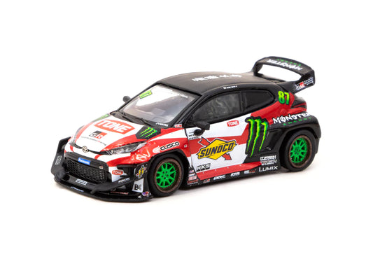 Tarmac Works 1/64 Pandem Yaris Drift - HOBBY64 Black & Red