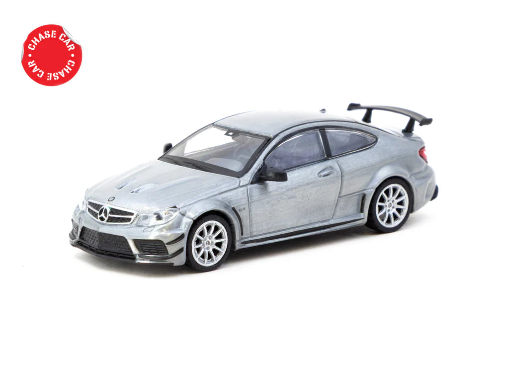 Tarmac Works 1/64 Mercedes-Benz C 63 AMG Coupé Black Series Silver Metallic - GLOBAL64 - T64G-009-SL