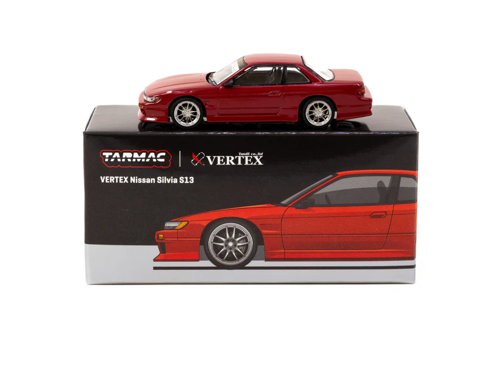 Tarmac Works 1/64 VERTEX Nissan Silvia S13 Red Metallic - GLOBAL64