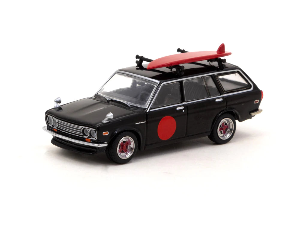 Tarmac Works 1/64 Datsun Bluebird 510 Wagon Black - MiJo Edition - GLOBAL64