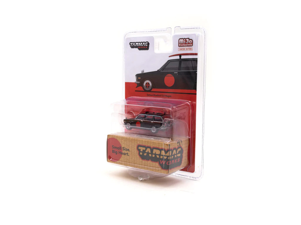 Tarmac Works 1/64 Datsun Bluebird 510 Wagon Black - MiJo Edition - GLOBAL64