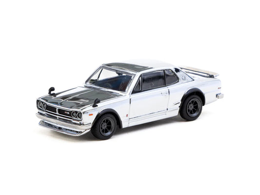 Tarmac Works 1/64 Nissan Skyline HT 2000GT-R Silver Chrome - Japan Special Edition - GLOBAL64