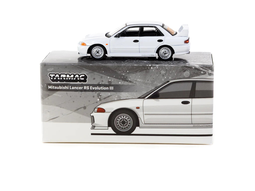 Tarmac Works 1/64 Mitsubishi Lancer RS Evolution III White - GLOBAL64